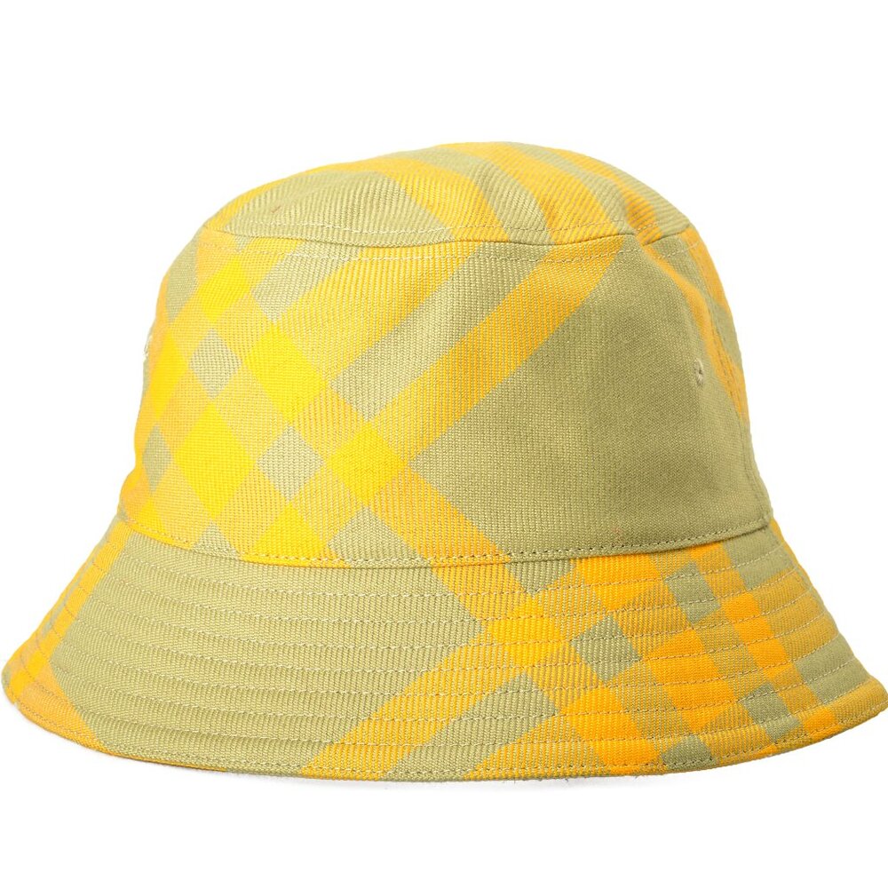 Burberry "Hunter Ip Check" Bucket Wool Hat Size S